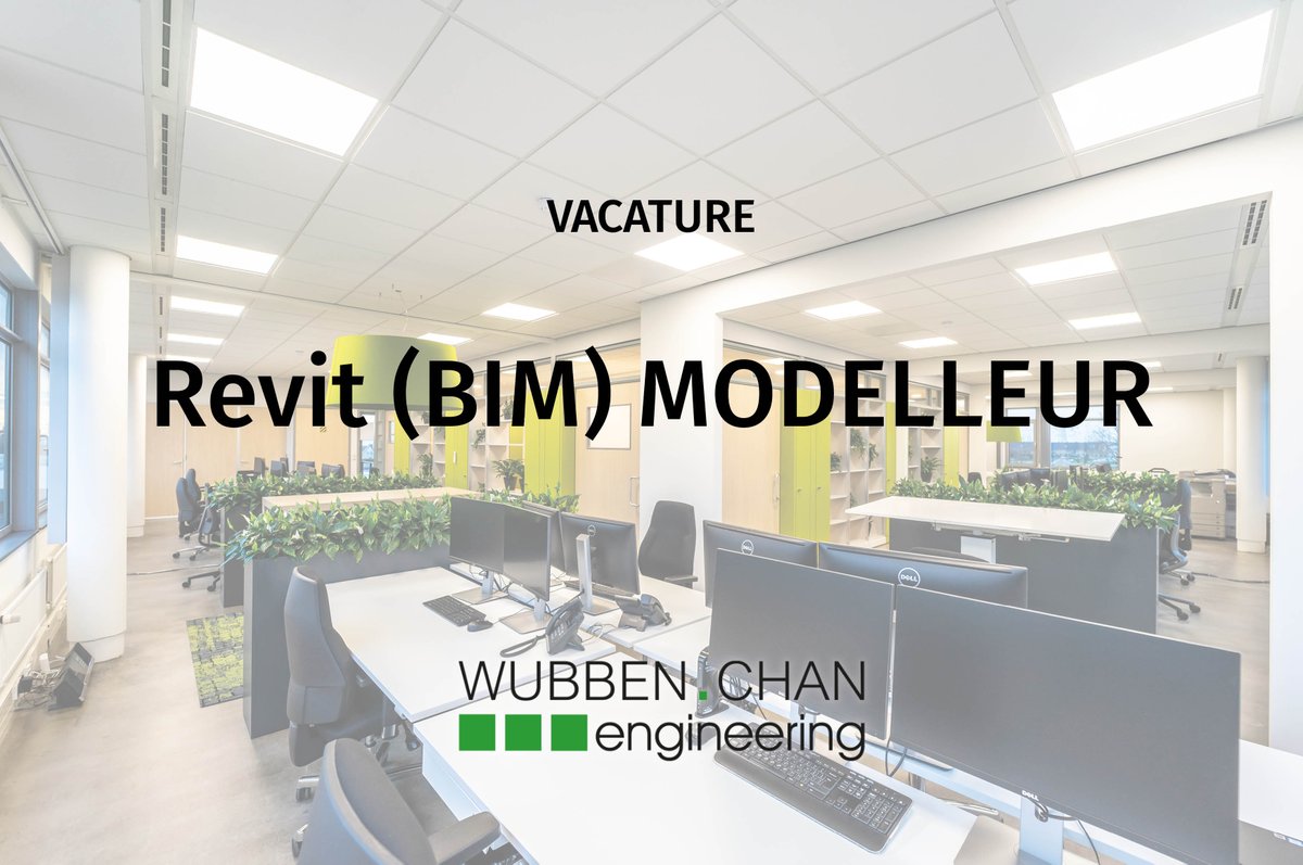 Wubbenchan's tweet photo. #Vacature Revit (BIM) modelleur!
Ben jij bouwkundig, technisch onderlegd en wil je werken bij de onderneming die koploper in de markt op het gebied van Revit en BIM wil worden?
Neem dan contact op met kelly@wubbenchan.nl #vacature #Revit #BIM #modelleren #wubbenchan https://t.co/0HatDesRzZ