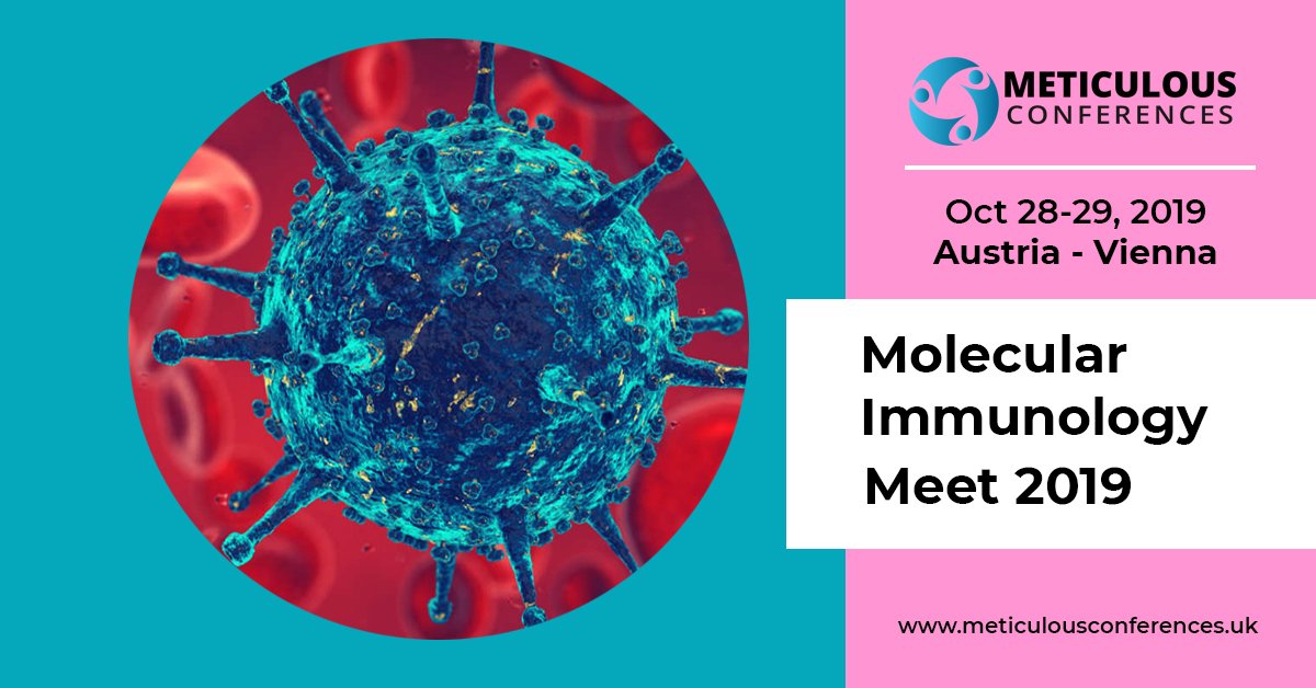 METICULOUSCONF1's tweet photo. We are glad to welcome you as a #speaker for Global Summit on
Molecular #Immunology and #Immunogenetics scheduled #October 28 - 29, 2019 in #Vienna, #Austria.
Please follow the link for details : https://t.co/8L4eMFw1cS
#ImmunologyMeetings #CancerImmunology https://t.co/12xQ1zxL0m