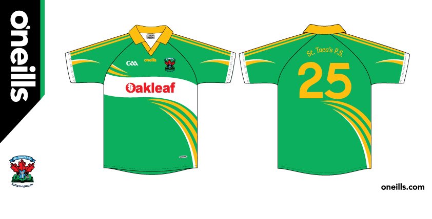 oakleafolc's tweet photo. We are proud to sponsor St Trea’s PS, Ballymaguigan with a new set of jerseys. A local school &amp; community which is home to several of our staff members. 
We are excited to present the new Oakleaf branded jerseys to the pupils of St. Trea's in a few weeks time. #OakleafContracts https://t.co/zr98yZlzw2