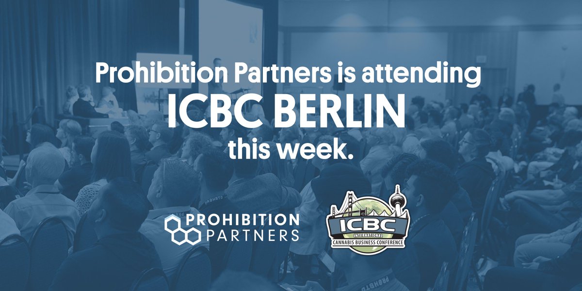 prohibition_p's tweet photo. Prohibition Partners is at ICBC Berlin meeting innovators, entrepreneurs and operators from across the industry. If you’re interested in meeting to discuss the opportunities in the global cannabis market please contact us. https://t.co/VqlgYP0POT