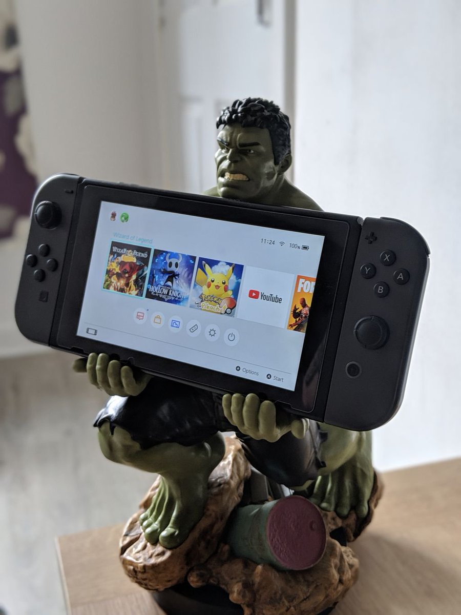 ShagGaming's tweet image. Sneak preview of what&apos;s to come on the channel 😍 Hype for Avengers End Game! #AvengersEngame #avengersendgame @exquisitegamin3 #controllerholder #hulk #NintendoSwitch #hallowknight #pokemonletsgo