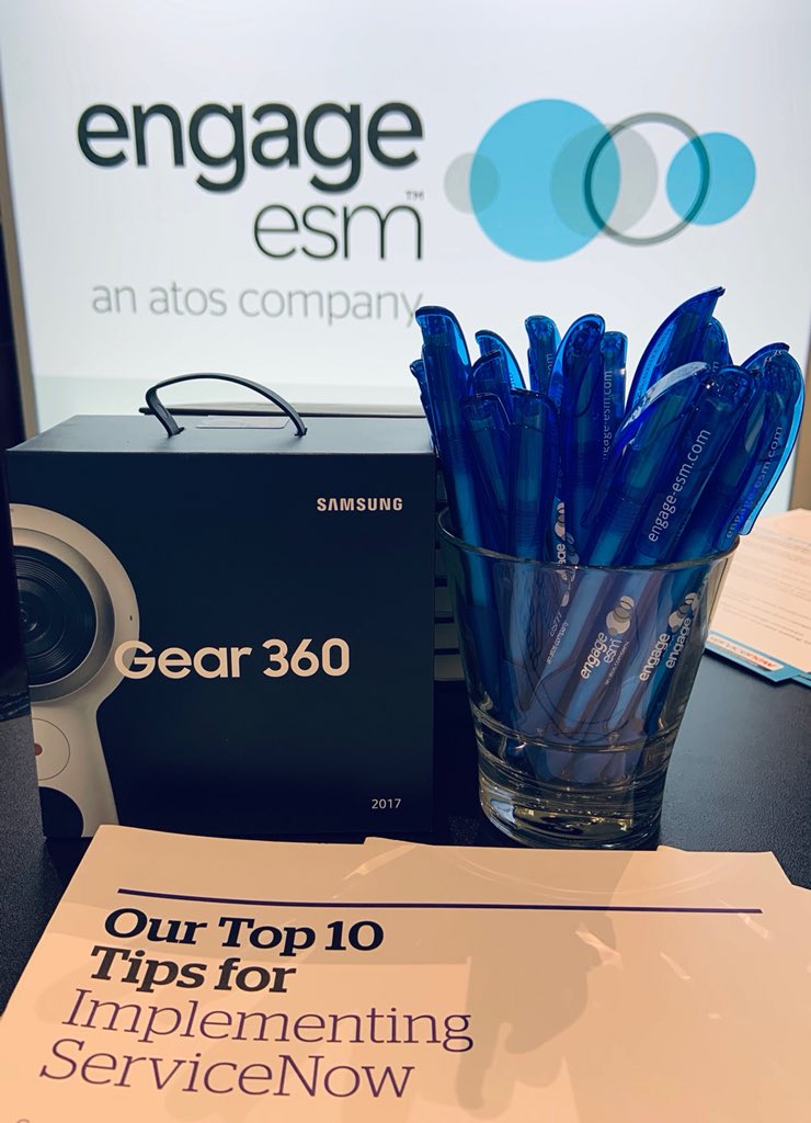 EngageESM's tweet photo. Great morning at the @servicenow Future of Work event in London today! Pop by our stand for your chance to win a Samsung Gear 360 and pick up a copy of our #toptentips white paper! @ServiceNow_EMEA #futureofworktour https://t.co/QUXNU7MfrI