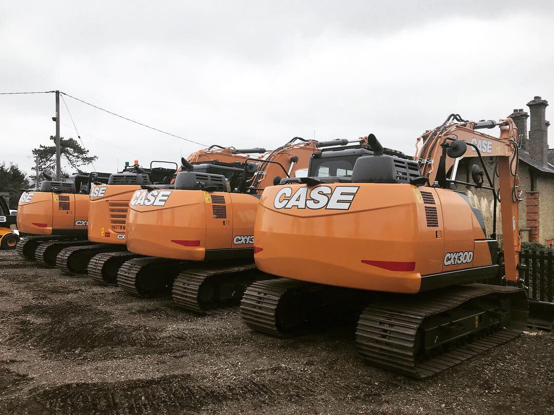 HanlonEquipment's tweet photo. Our Lineup of CX130D’s and a  CX145D SR fitted with a Q/C and a set of buckets. Ready To Go!! Contact us for more details tel:01462 813301 or Email Us at lee.hanlon@hanlon-case.co.uk or jamie.hunt@hanlon-case.co.uk https://t.co/sZ21XMis68