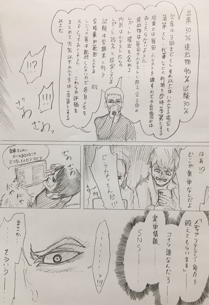 新学期には思慮深い行動が求められる
『楽単と落胆と落単』
#落書き
#履修登録 
