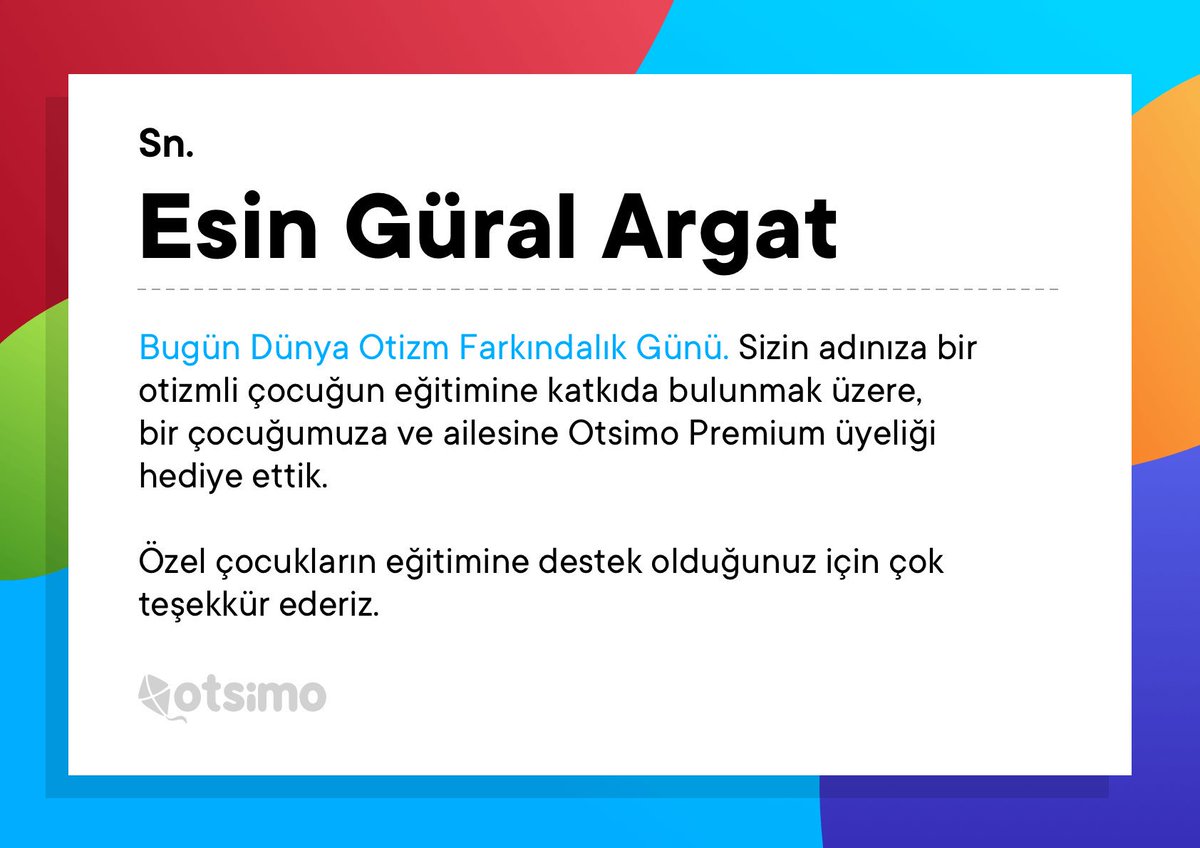 Bugün çok anlamlı bir hediye aldım. Sevgili Zafer ve ekibine çok teşekkür ederim. Başarılarınız daim olsun. @OtsimoTR @ZaferElcik