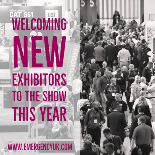 We are excited to welcome new exhibitors to this year's Show - register today for your free visitor ticket to meet the leading suppliers of kit, solutions and services for ALL emergency services. emergencyuk.com/tw19