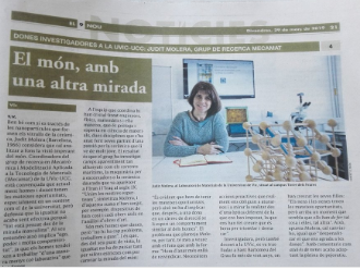 UDivulga's tweet photo. Judit Molera, coordinadora del grup de #recerca @UMecamat, parla a @el9nou en una nova conversa amb #investigadores de la @uvic_ucc que s’aniran publicant en aquest periòdic.
https://t.co/TDvK5looWY https://t.co/UL9hWzPioT