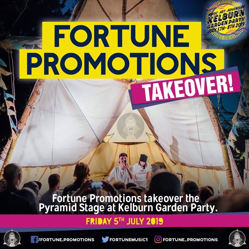 FESTIVAL TIME! <a href="/FortuneMusic1/">Fortune Promotions</a>  will be taking over the Pyramid Stage at <a href="/kelburnparties/">Kelburn Garden Party</a> this summer! Join us on the Friday 5th July!!!