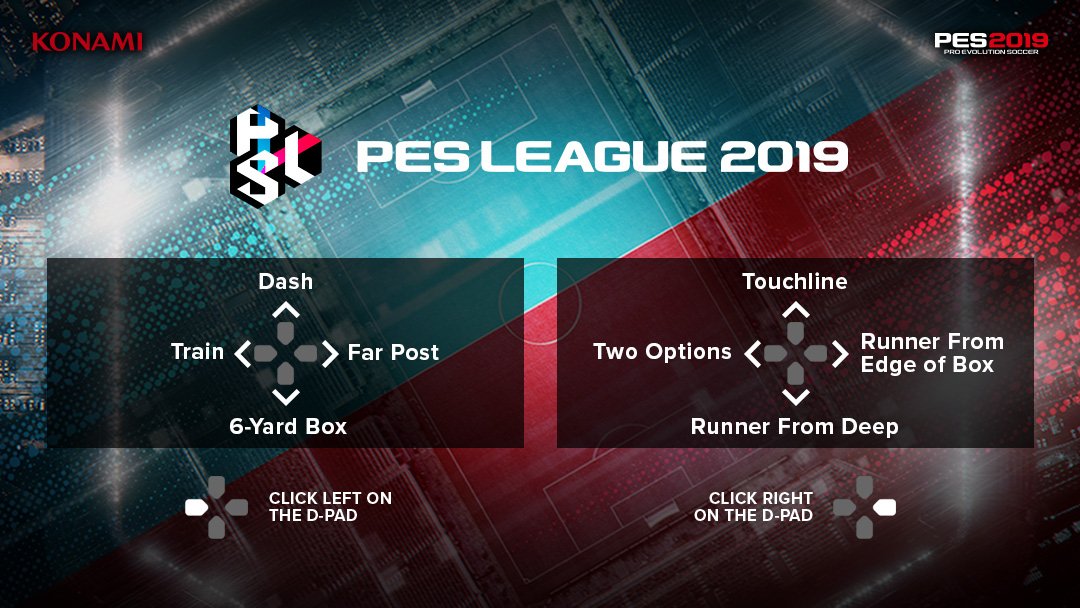 pesleague's tweet photo. Remember to experiment with different corner tactics using the D-Pad options!

⬅️ D-Pad: Dash, Train, Far Post &amp; 6-Yard Box.
➡️ D-Pad: Touchline, Two Options, Runner From Edge of Box, Runner From Deep

Which is your favourite corner tactic to use? #TuesdayTactics https://t.co/MugjVMRSMM