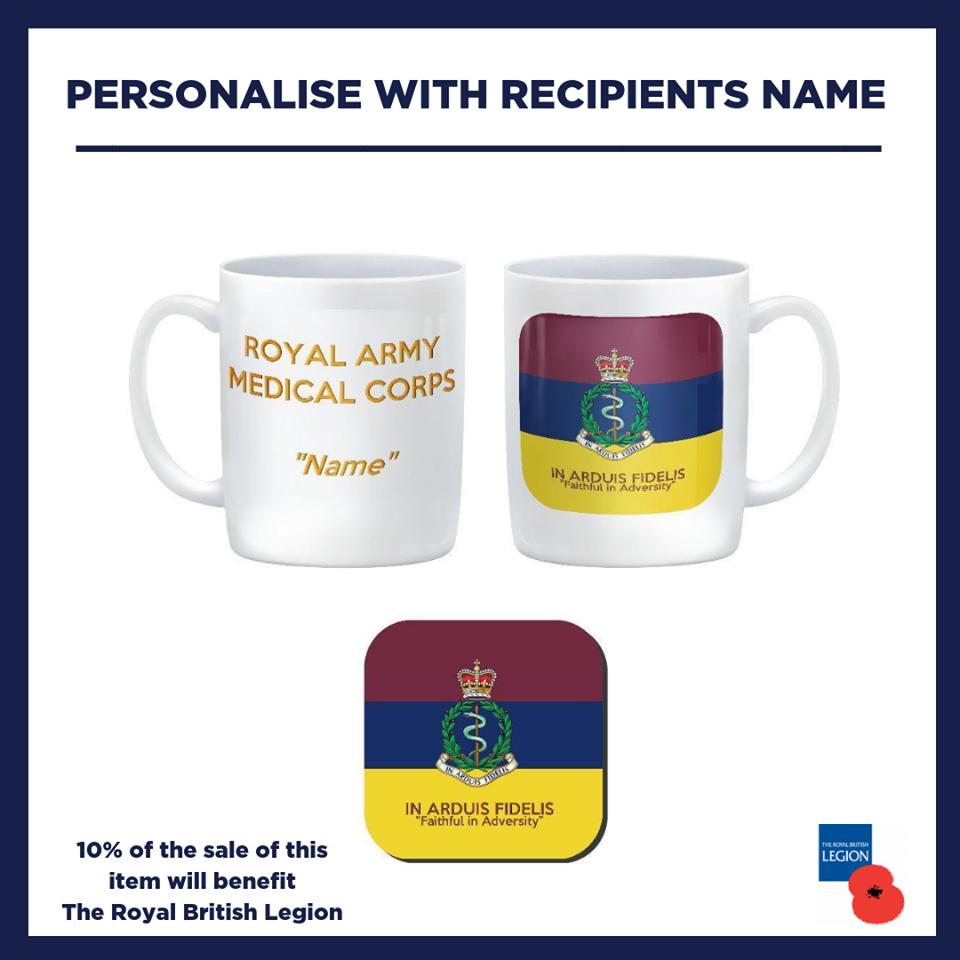 NEW SCOTS GUARDS CUSTOMISED Ceramic Mug Regiment Badge on Tie Colours & Motto 