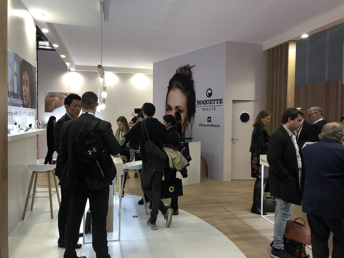 roquettebeaute's tweet photo. Exciting morning on #RoquetteBeaute booth A28 #InCosGlobal @incosmetics. Many visitors to discover our 3 product zones “pure indulgence” “more than hydration” and “natural balance”. Come see for yourself this afternoon! #plantbasedcosmetics #innovation https://t.co/sXYoKcK91Y