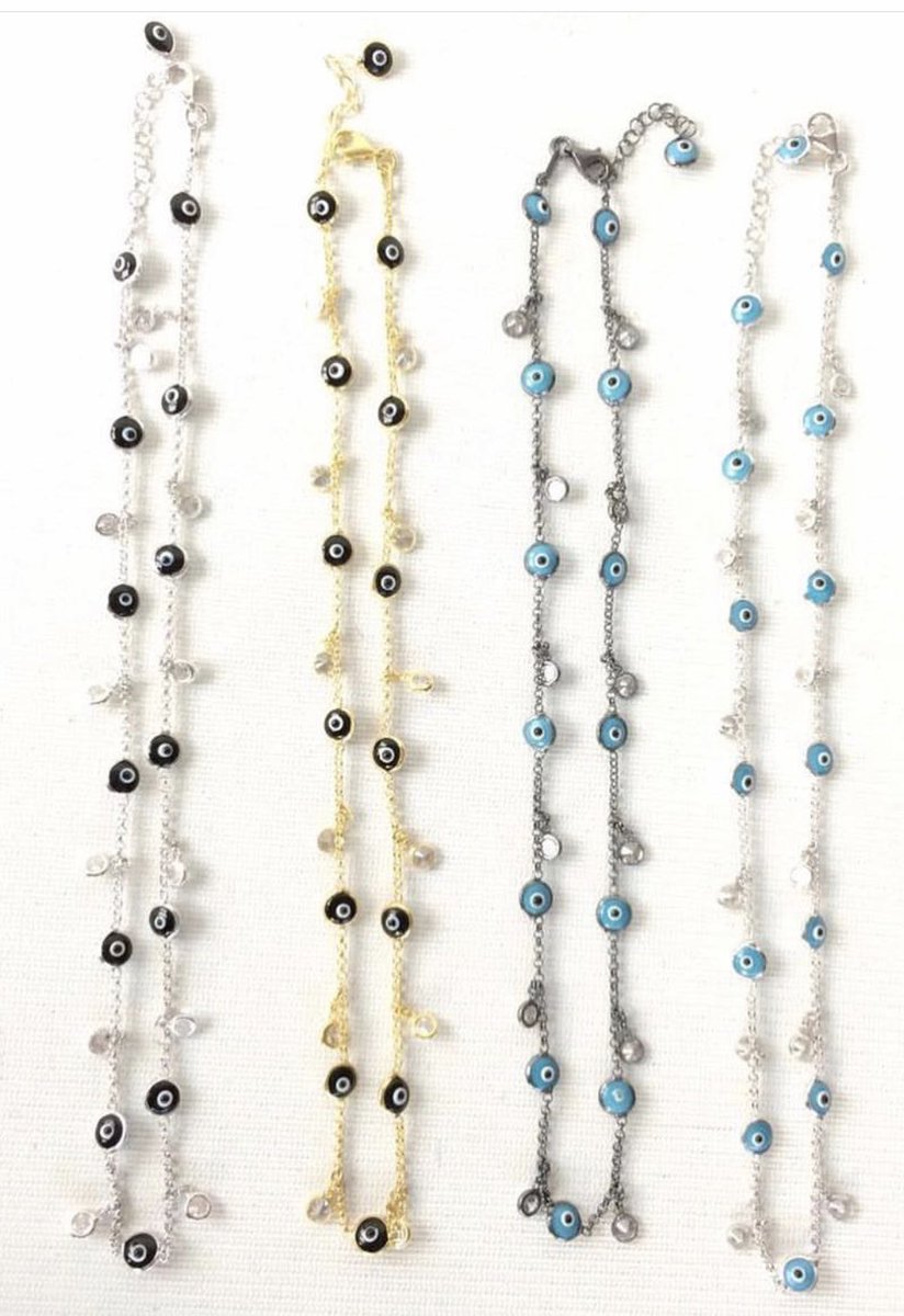 Evil Eye necklaces - keep those evil spirits at bay!  Stay off my rainbow xoxo C&amp;W