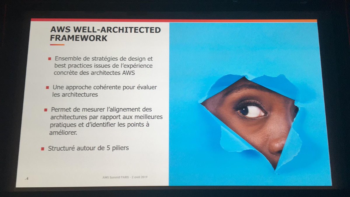 Beamap's tweet photo. « AWS Well-architected framework est structuré autour de 5 piliers » avec Rémus Vlasie, senior manger Beamap – @SopraSteria_fr #AWSSummitParis #AWSSummit https://t.co/g5V73TsYL6