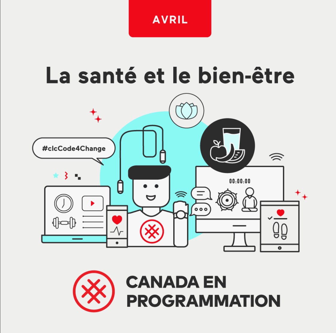 learningcodeyqb's tweet image. Quels sont vos outils  numériques de choix pour appuyer la santé et le bien-être ? #clcCode4Change