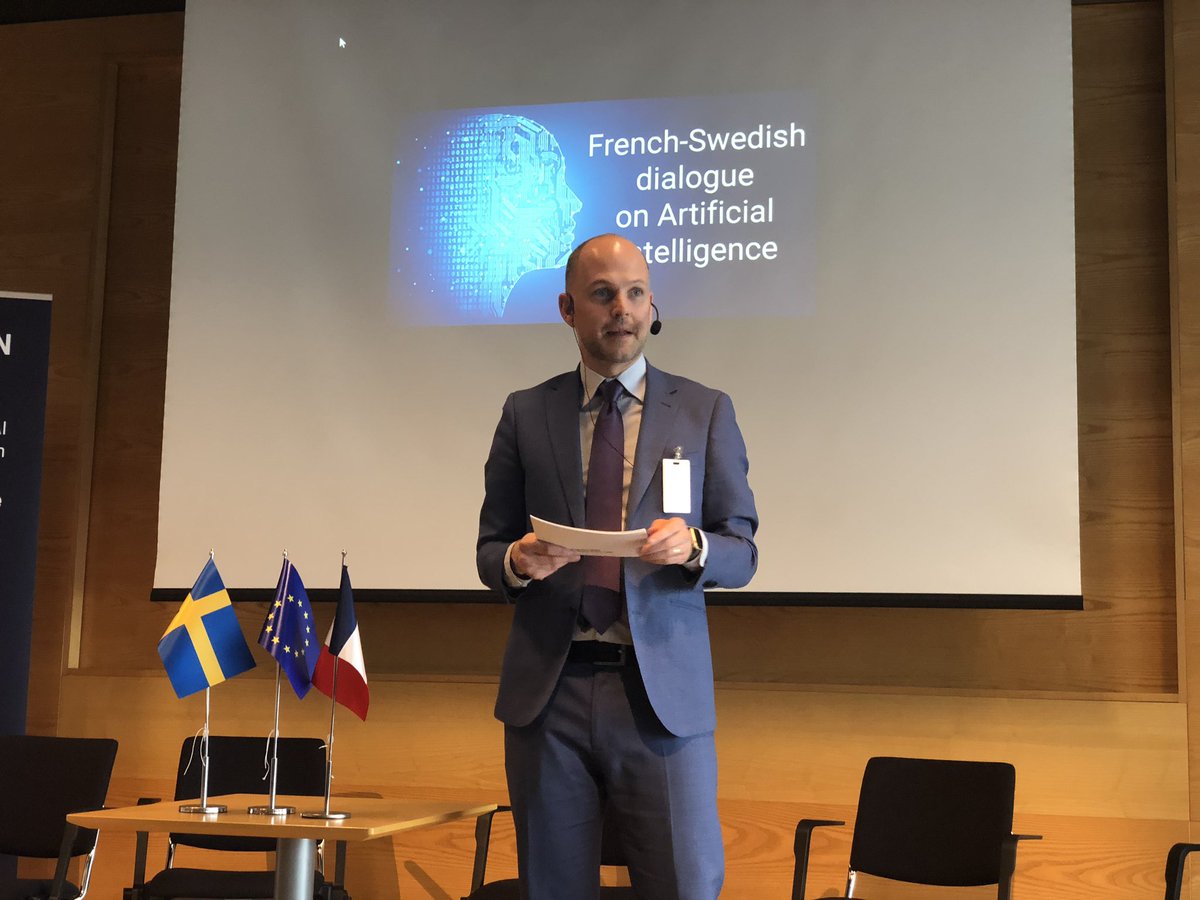 Ss <a href="/hogbergemil/">Emil Högberg</a> inviger ”French-Swedish dialogue on Artificial Intelligence” i Gbg. <a href="/eHalsan/">E-hälsomyndigheten</a> ansvarar för ehälsosamarbetet inom ramen för det fransk-svenska innovationspartnerskapet.