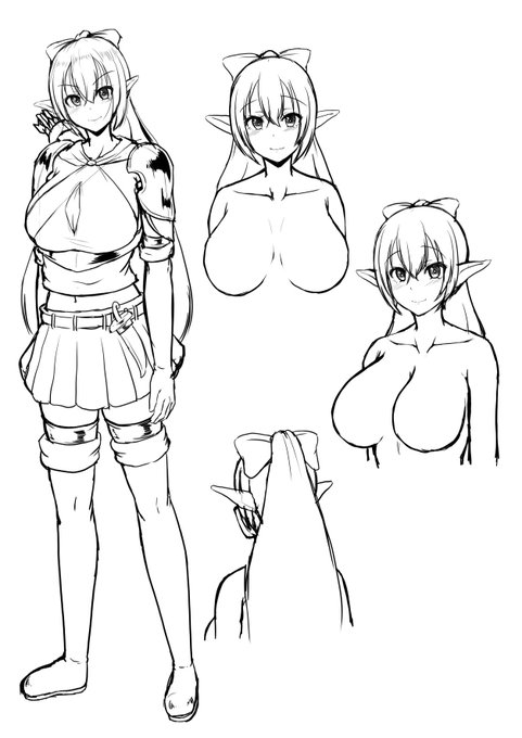 次の商業紙のキャラデザ
担当に「エルフがいい!」とゴリ押ししたのでエルフになります 