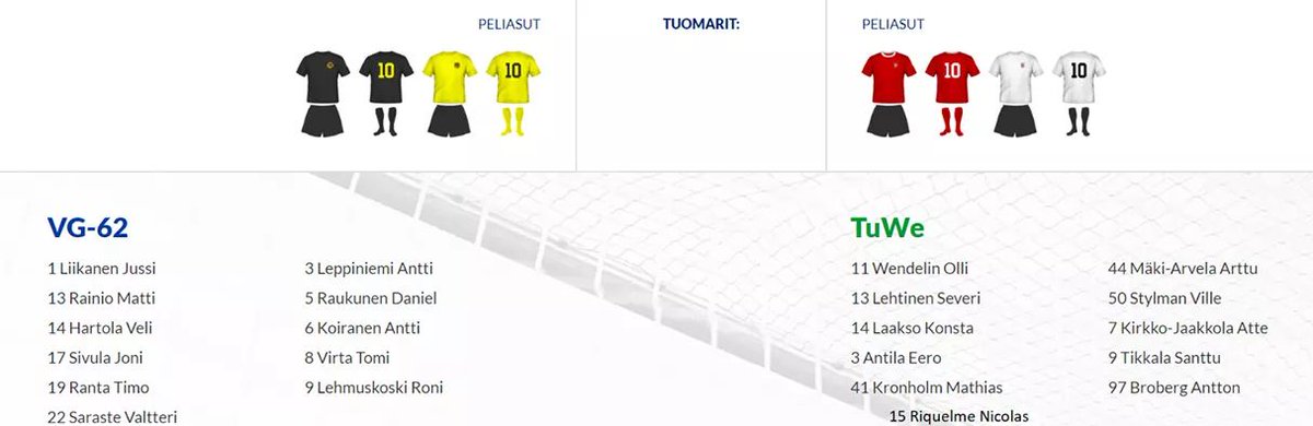 Tässä avauskokoonpanot illan kamppailuun!
⚽ VG-62 - TuWe
🕢 18.30
🏟️ Karvetti
#nelonenlänsisuomi