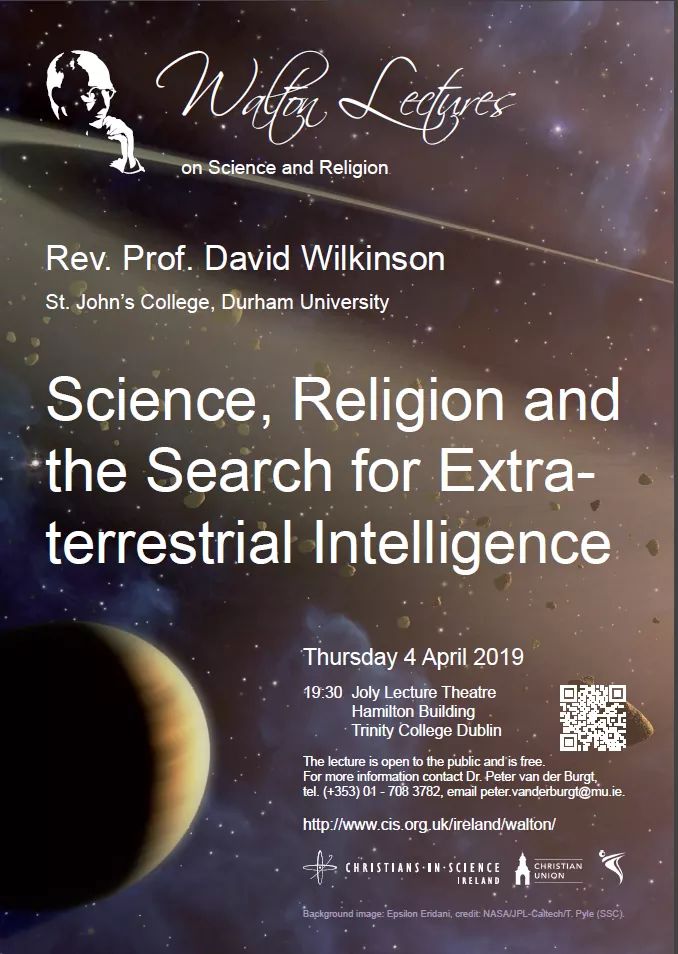 //THIS THURSDAY//
Christians in Science x TCDCU

Reverent Professor David Wilkinson of Durham University comes to speak on the topics of science, religion and the search for extra-terrestrial intelligence!

See you in the JOLY this Thursday 4th @ 7:30!