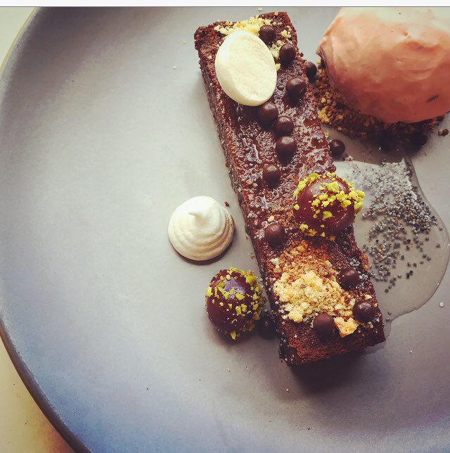 wezwatts's tweet image. Dark chocolate mousse cake, biscotti crumb, ameretto syrup, cherry &amp;amp; rosemary ice cream.@ThePostBoxPerth @Callebaut_UKIE #feedyoueyes