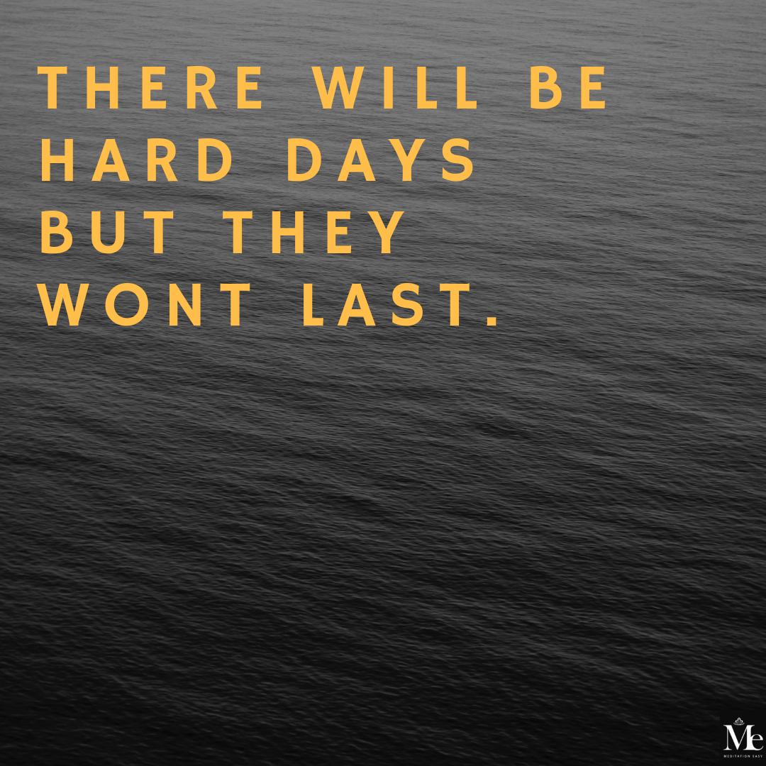 MeditationEasy_'s tweet photo. Always remember: Don't let the hard days win!
#challenginglife #nevergiveup #findyourhappyending #turnbadtogood #beconfident #thestormwillpass #trustyourself https://t.co/a3qtsWPQxj
