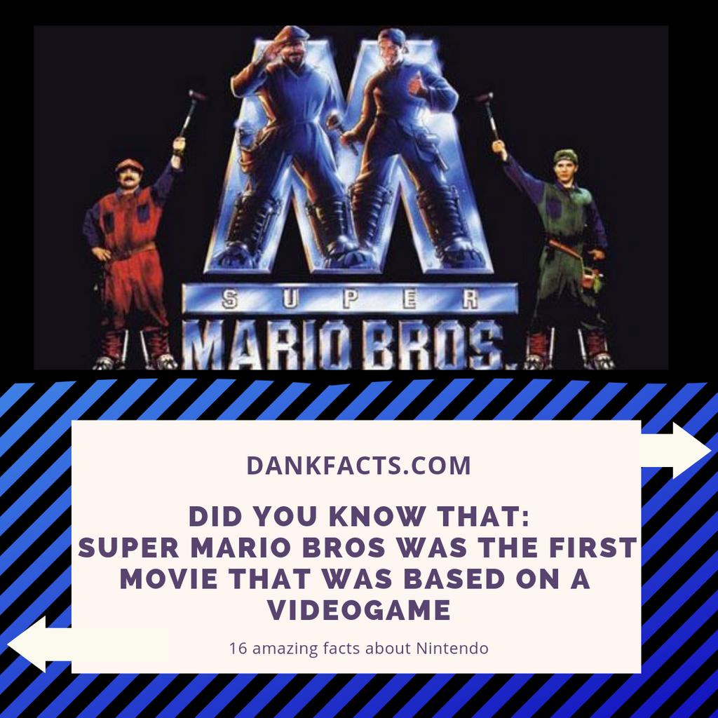 Did you know that Super Mario Bros was the first movie that was based on a videogame. Read more about this here:
dankfacts.com/16-amazing-fac…