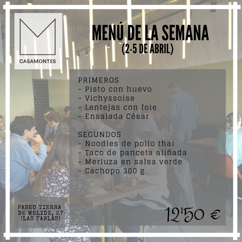 ¿Unas originales #lentejas con foie? ¿Tacos de panceta aliñada? ¿O mejor una #ensalada César? Te apetezca lo que te apetezca lo tenemos en nuestro #menú de la semana... Y sí, ¡no nos olvidamos del #cachopo! Que vuelve una vez más y es que... es para enamorarse de él.