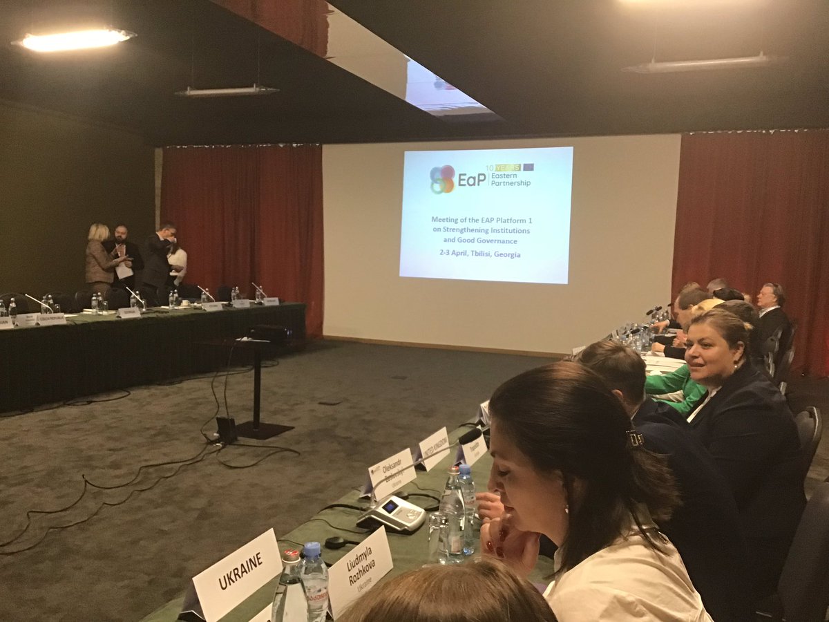 parkkinen_t's tweet photo. Today in Tbilisi #EaP Panel on Governance and Public Administration Reform. Lively discussions among representatives of EaP and EU countries. My pleasure to present findings of  PADOS II, project on Leadership Development and Training, successfully implemented by @HAUSfi 
#EU https://t.co/x4sO8mTf5W