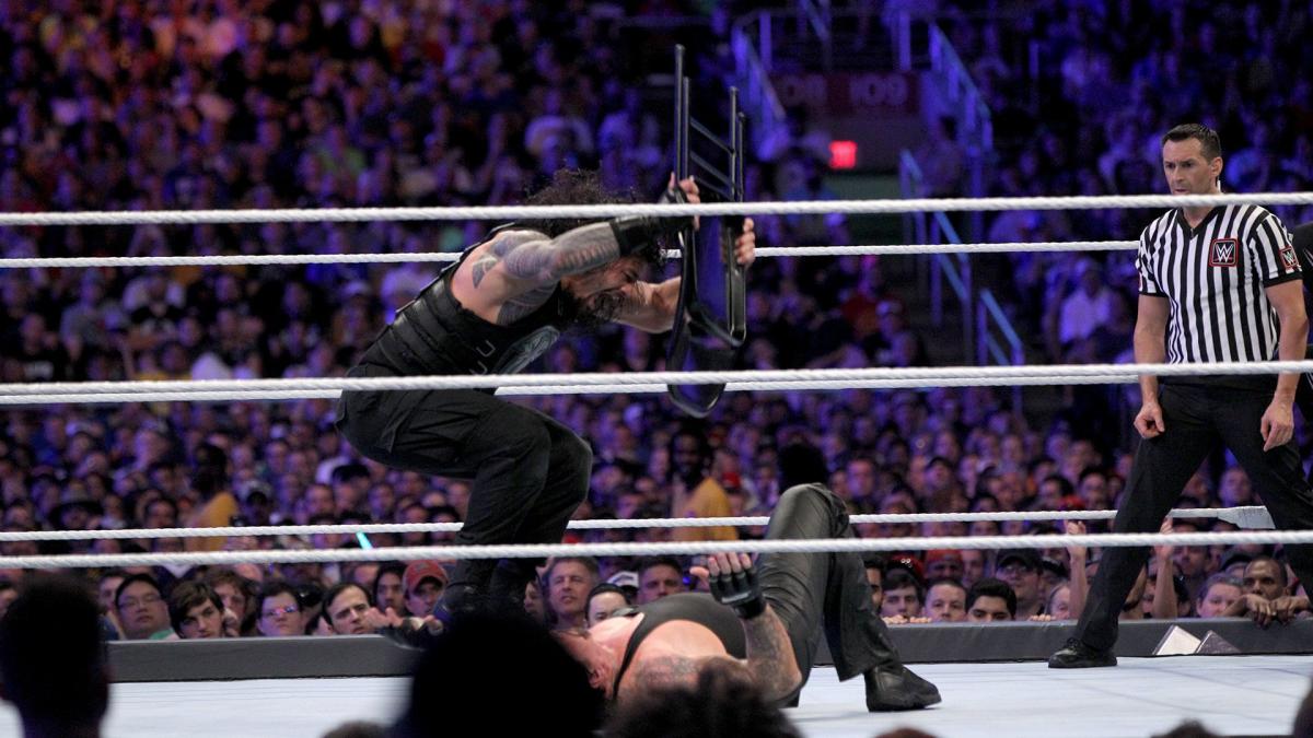 2 years ago today at #Wrestlemania33 The Big Dog #RomanReigns defeated The Undertaker and made WWE his Yard!!!