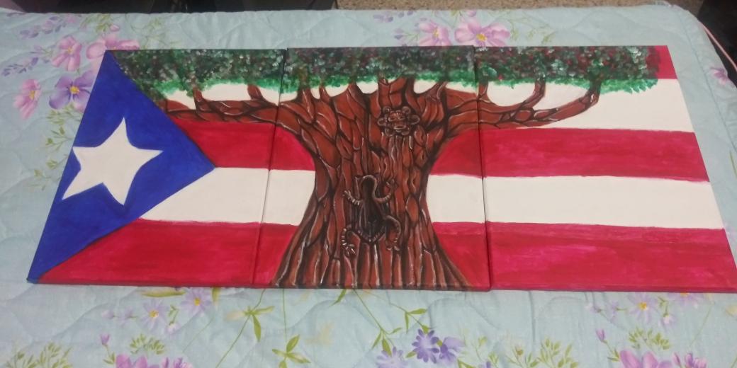 JomyW's tweet photo. Finally finished this ❤❤❤ #painting #paint #boricua #puertorico #bandera #banderapr #pr #prbandera #pinturapuertorriqueña #puertorriqueña #pintura #pinturapuertorico #puertoricopintura #banderapuertorriqueña #flag #flagpr #prflag #puertorricanflag #jomywolfart #art #arte https://t.co/zsw9acPcH8
