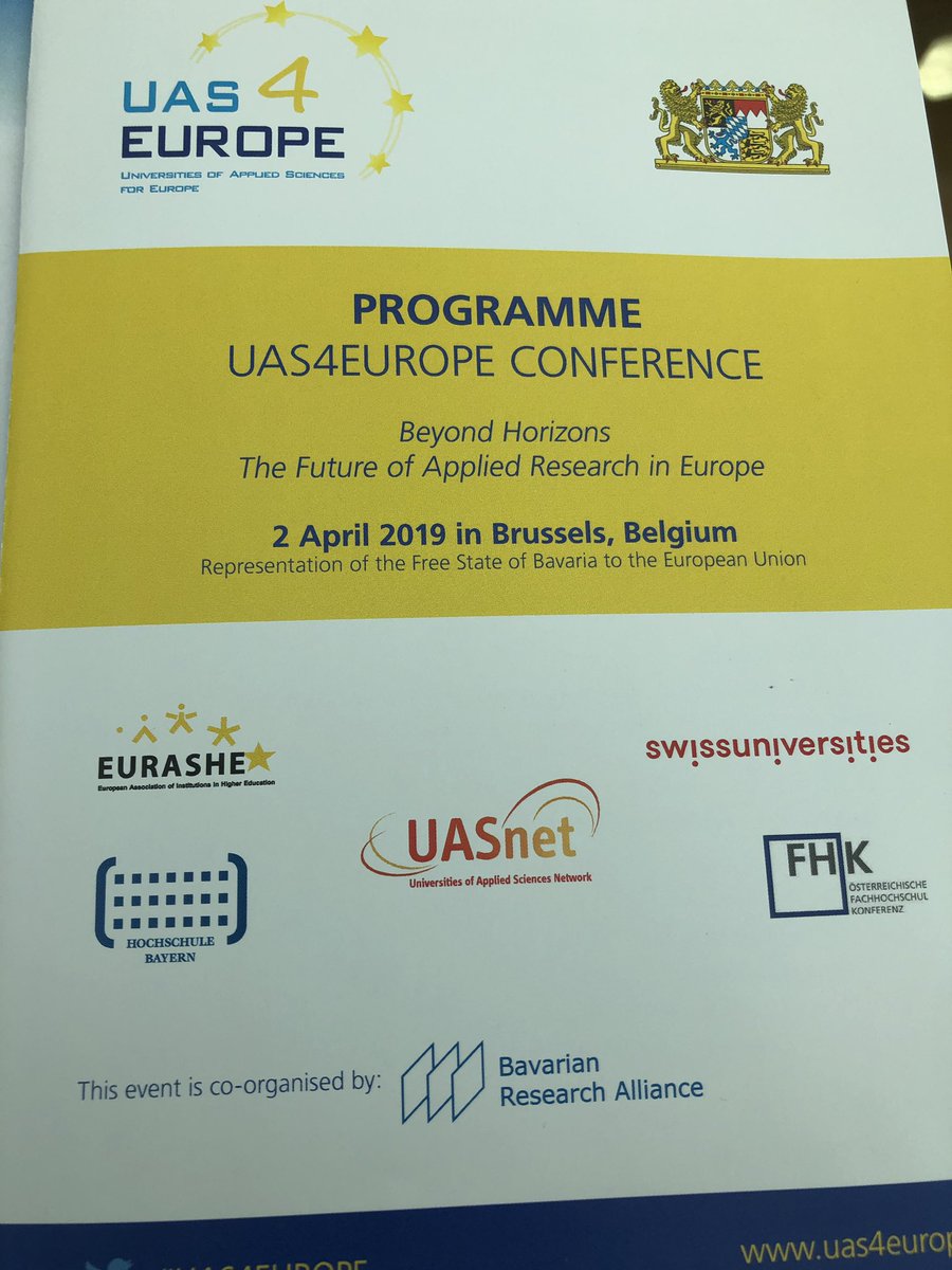 Looking forward to the discussions on the future of applied research in Europe #uas4europe @UAS4EUROPE
