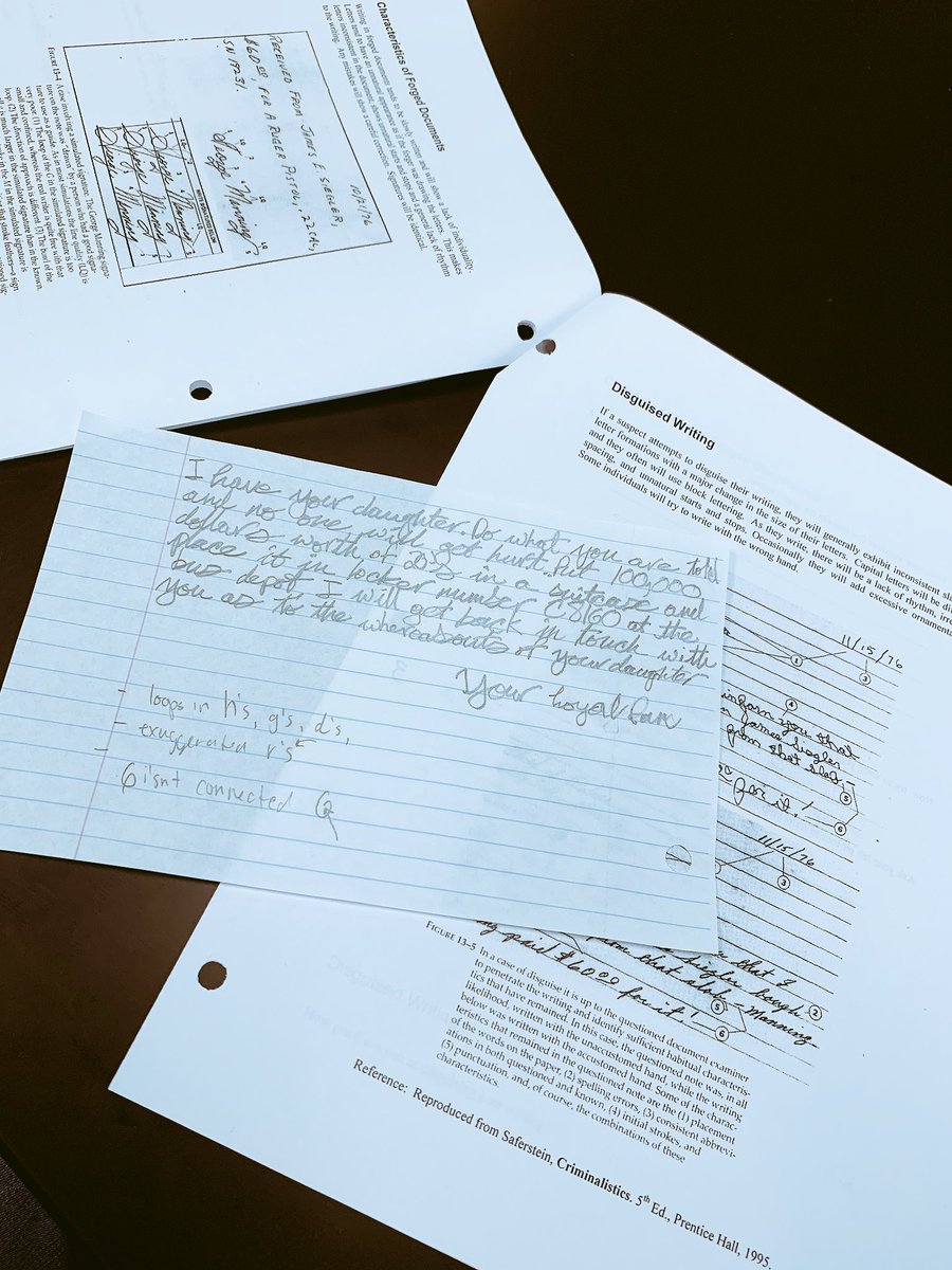 HPRHS_kate's tweet photo. Handwriting tendencies + analysis lab today in forensics! ✏️✍🏼📝 #labday #forensics @HighPointSTEM @HPRwildcats @hprhs_julianne @JonTallamy https://t.co/5SbYhqjWgv