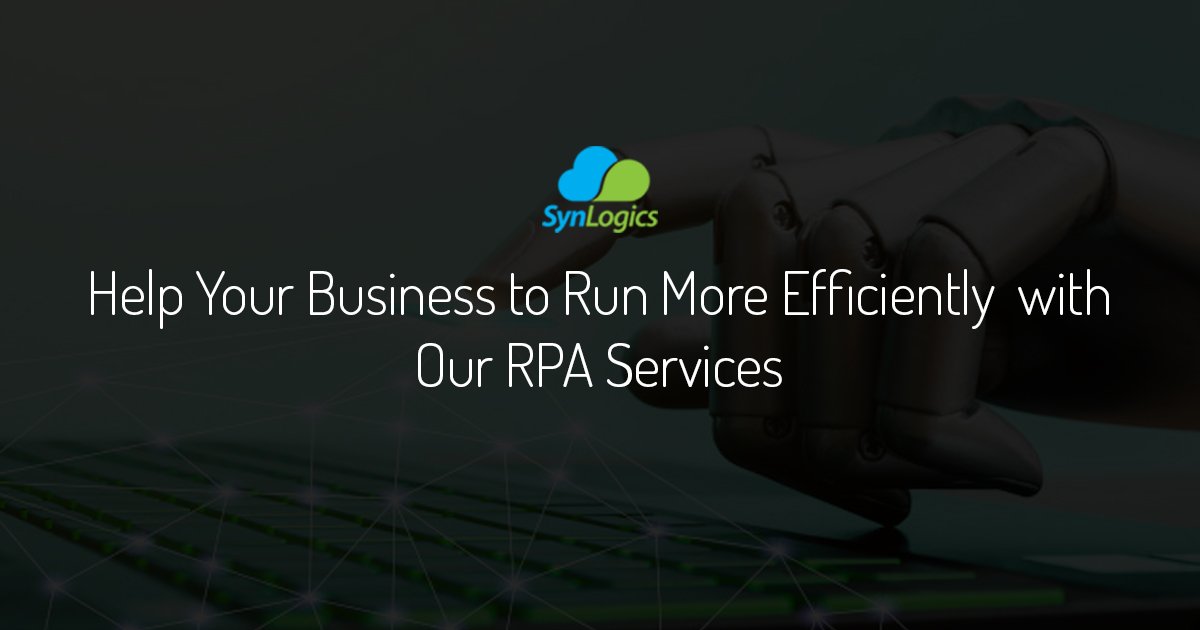synlogics_Inc's tweet image. SynLogics provides next-generation #RoboticProcessAutomationservices to transform your core business operations, repetitive business operations with our #RPAExperts
Contact us
Email:info@synlogics.com
Website: synlogics.com
#RPASolutions #roboticprocessautomationcompany