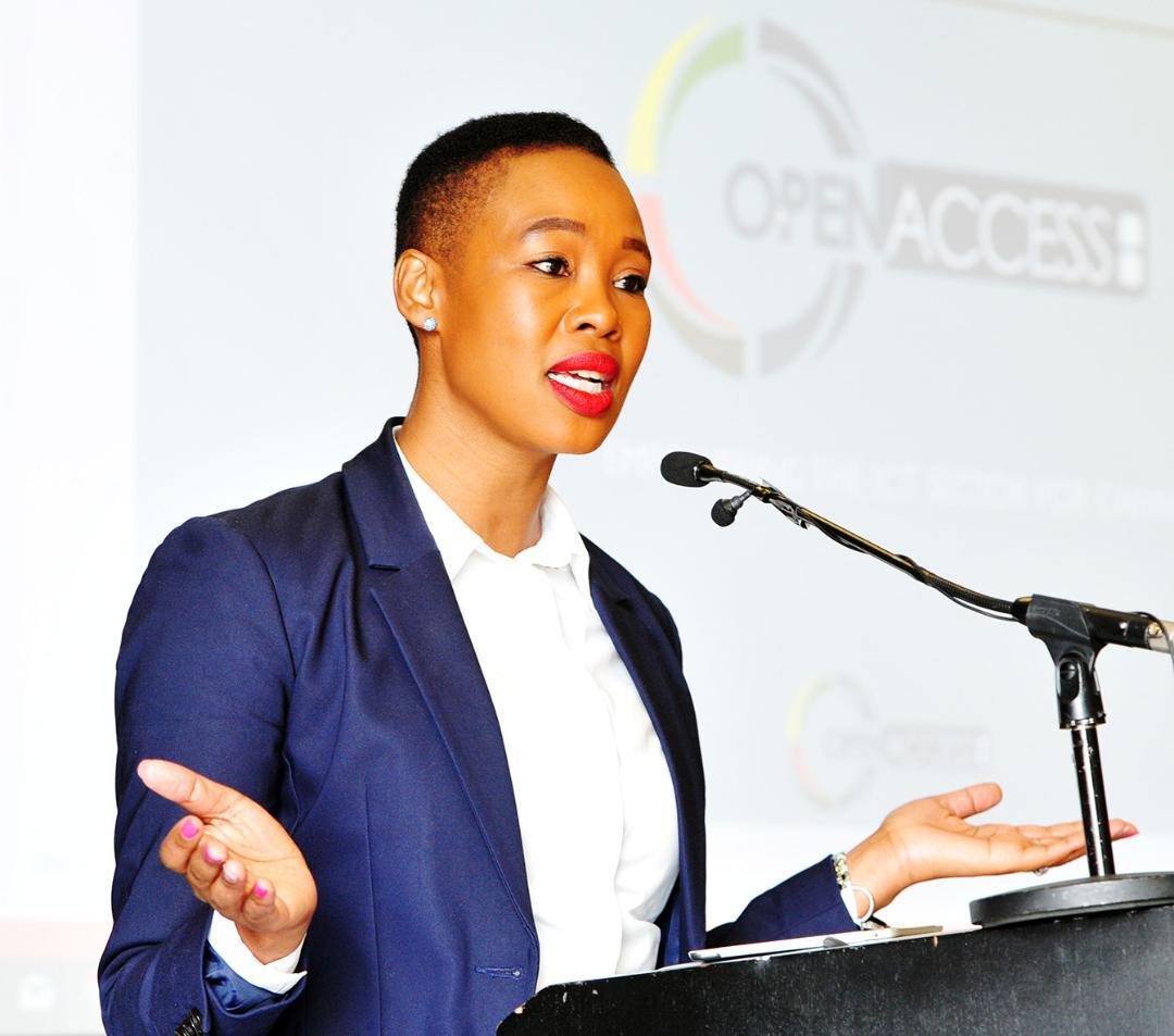 SAgovnews's tweet photo. [In Pictures] The Minister of @CommsZA @Stellarated during oral presentations on the #SpectrumLicensing process by the industry in Sandton. https://t.co/9a6D3G0O6A