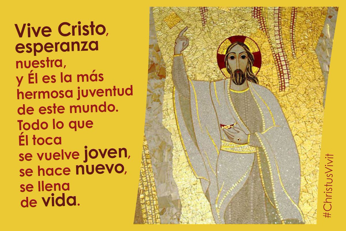 vaticannews_es's tweet photo. #PapaFrancisco a los #jóvenes cristianos en su nueva #ExhortaciónApostólica: "¡Cristo Vive y te quiere vivo! #ChristusVivit https://t.co/tE4jMAuxEk https://t.co/LXuzpoWQc7