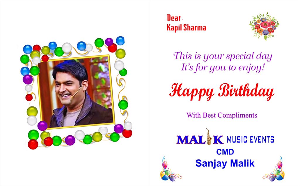 Happy birthday my younger brother kapil sharma mata rani bless you 