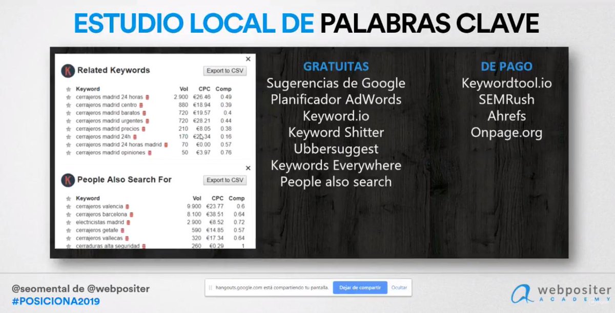 CristinaGordonB's tweet photo. La cantidad de consejos y herramientas para SEO local en Google que nos está dando @seomental en #Posiciona2019 no tiene precio https://t.co/mfPTCvnbFq