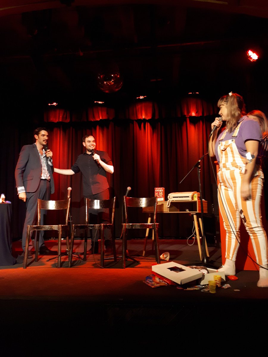 I also saw Talkie Time with Jackie Lime (<a href="/LimeJackie/">Jackie Lime</a>), a wonderfully chaotic, super fun talk show. Tonight featured @MartinDunlop1 @PeterTheJones &amp; <a href="/operation_rosie/">Rose Callaghan</a> so you MISSED OUT on them but the show has different guests every time so check it out 🖖 #micf #micf2019