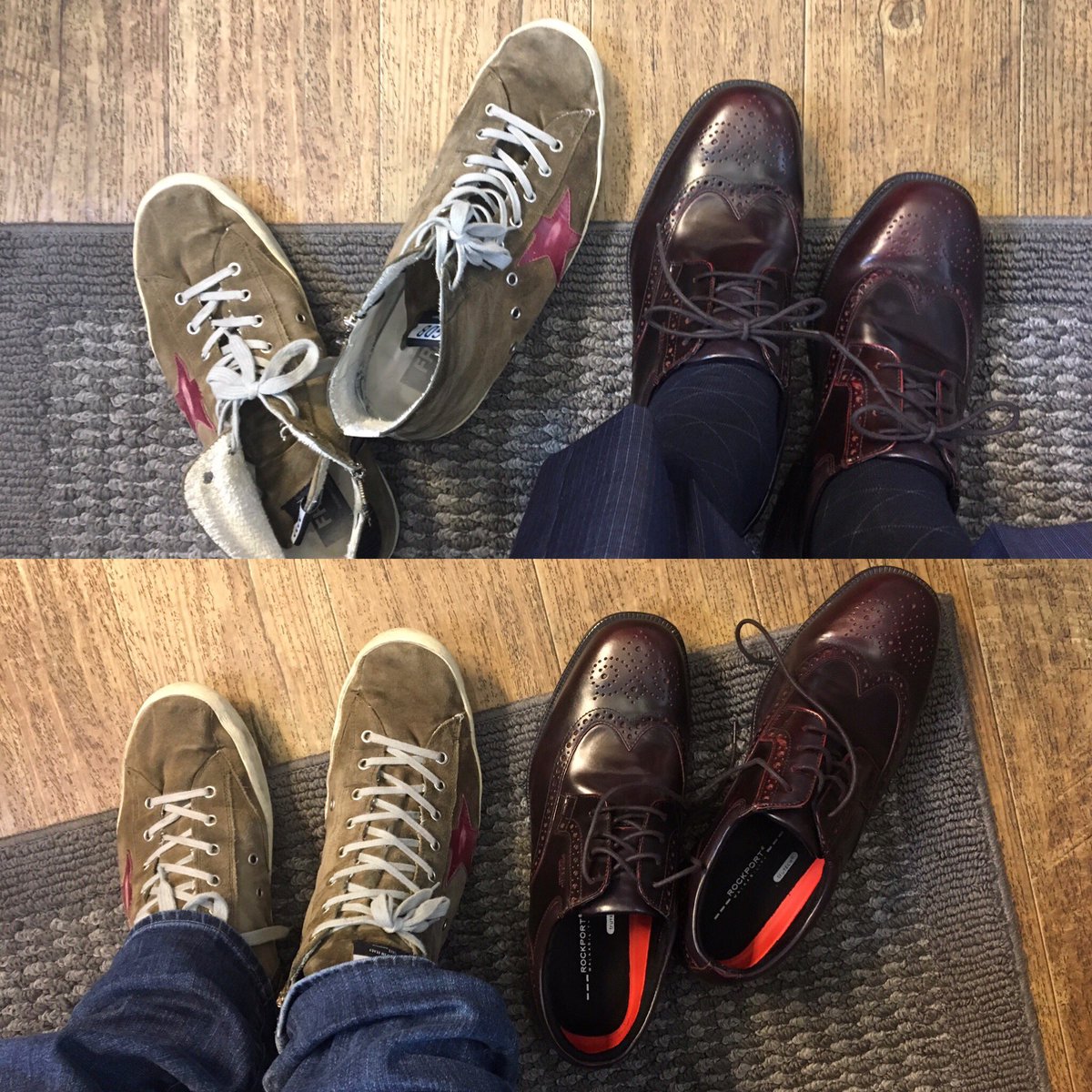rogerbartoffic's tweet photo. Golden Goose V Rockport - #GoodTrouble #courtisnowinsession #wontyoubemyneighbor #mrrogers #setlife #actorslife #dressup #judgewilson tonight on @freeform @Rockport #goldengoose https://t.co/gEwJt6WWqE