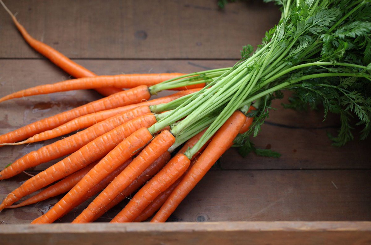 #AprilProduce: Historians believe that carrots were cultivated by the Ancient Greeks & Romans. Colors first ranged from black, pink, red, yellow & white before the more common orange hue emerged, reportedly after the fifth century. Take a look at @GrimmwayFarms tasty recipes.