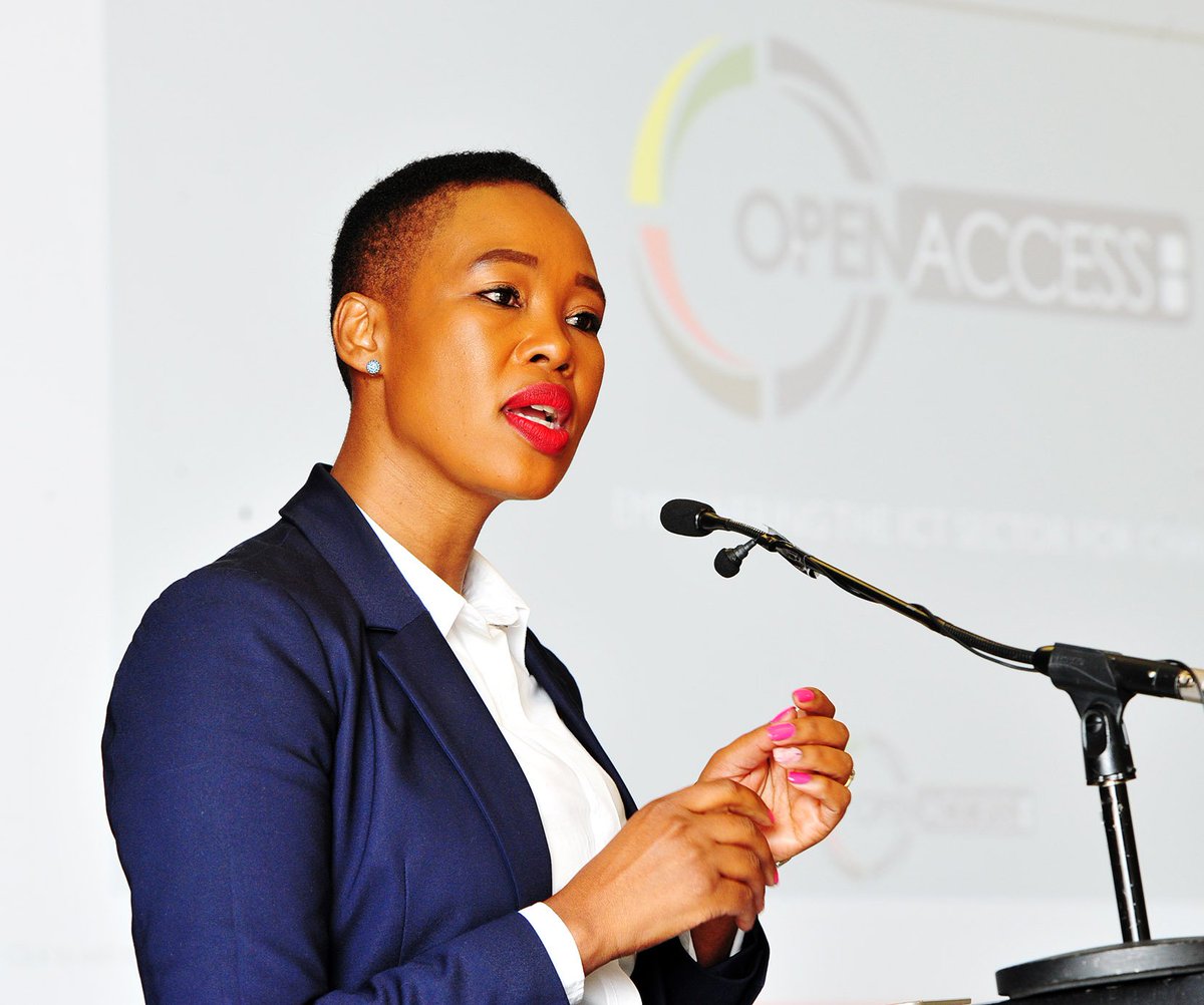 GovernmentZA's tweet photo. [Photos] @CommsZA Minister @Stellarated during oral presentations on the #SpectrumLicensing process by the industry in Sandton. https://t.co/ZAXy5j5Gdz