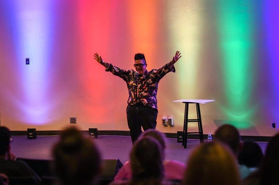 chanesman's tweet photo. My last show as Director of Speakers for @thevtu was a huge success! So thankful for the opportunities VTU has given me and the amazing support from this team! #LeaDeLaria #VTPrideWeek https://t.co/DFimbN65kl