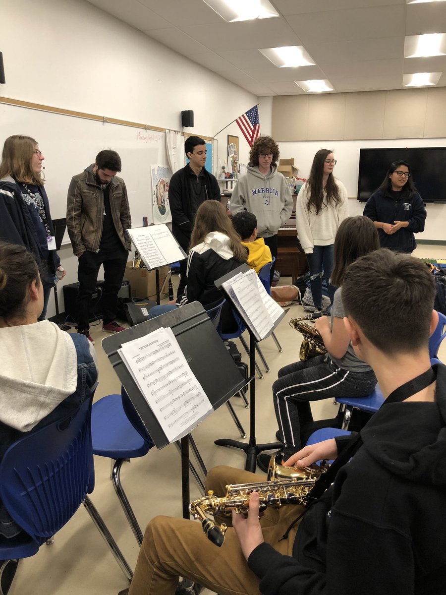 Loved having former #SLHBand students discuss joining Manasquan Band this morning during rehearsal! Thanks guys! <a href="/SLHeights/">Spring Lake Heights</a>