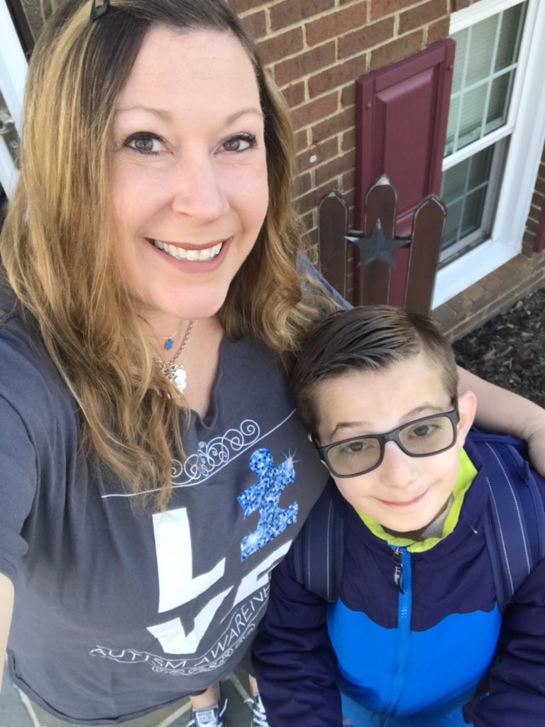 4myGmc's tweet photo. This is every day for us, but I’m sporting my gear for autism awareness day! I love this boy of mine!!
#AutismAwarenessDay 
#LightItUpBlue 
#AutismAwarenessDay2019 #AutismAwareness https://t.co/QilJzvlBgs