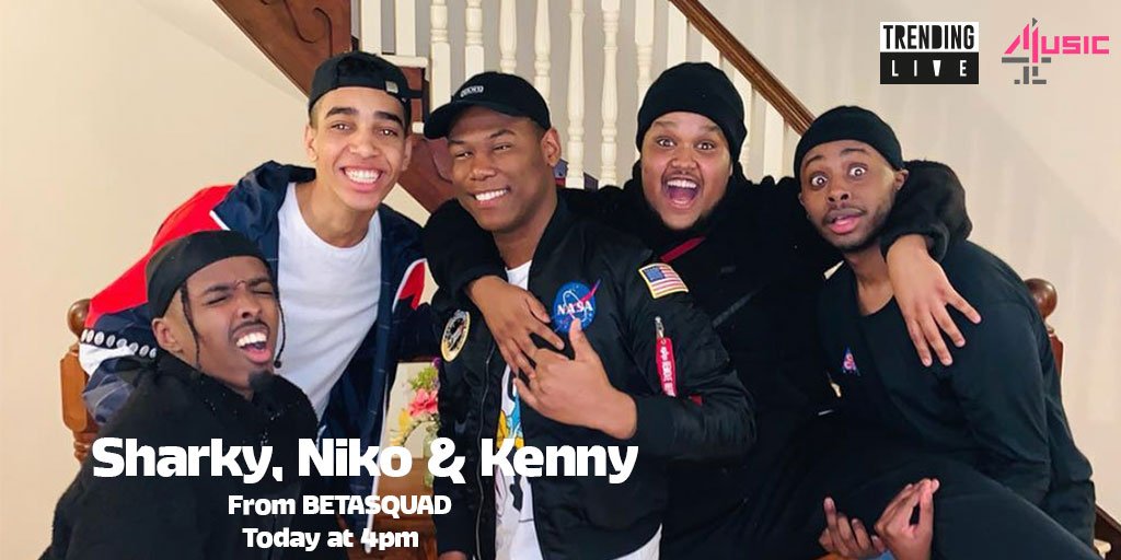 We've got three members from the Beta Squad on today's show! 🤩

Catch <a href="/KingKennyTv/">Kenny</a>, <a href="/afcSharky/">•</a> and <a href="/NikoOmilana/">NDL Ringside</a> in the studio 🙏🙌

<a href="/4Music/">4Music</a> at 4pm!