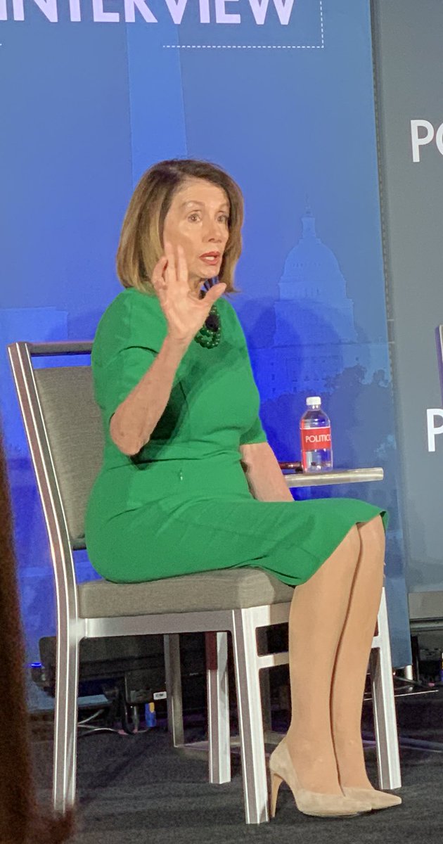 HMPodesta's tweet photo. On how best to understand @POTUS: “Good rule of thumb - what he says, it is the opposite. . . He projects his own weaknesses on others”@SpeakerPelosi #PlaybookInterview https://t.co/H2b8krDtmj