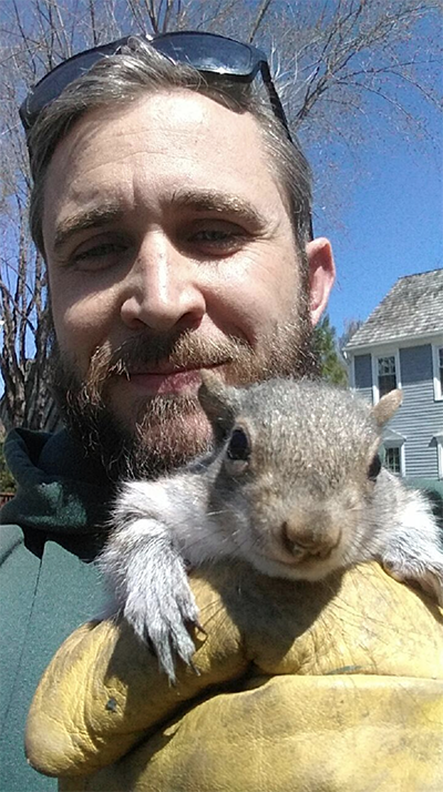 SummitES's tweet photo. One of our wildlife experts on a squirrel removal mission! Do you have squirrels in your attic? Call us now and we will send out on of our guys to inspect (540) 659-1112 https://t.co/5db6KWeavs