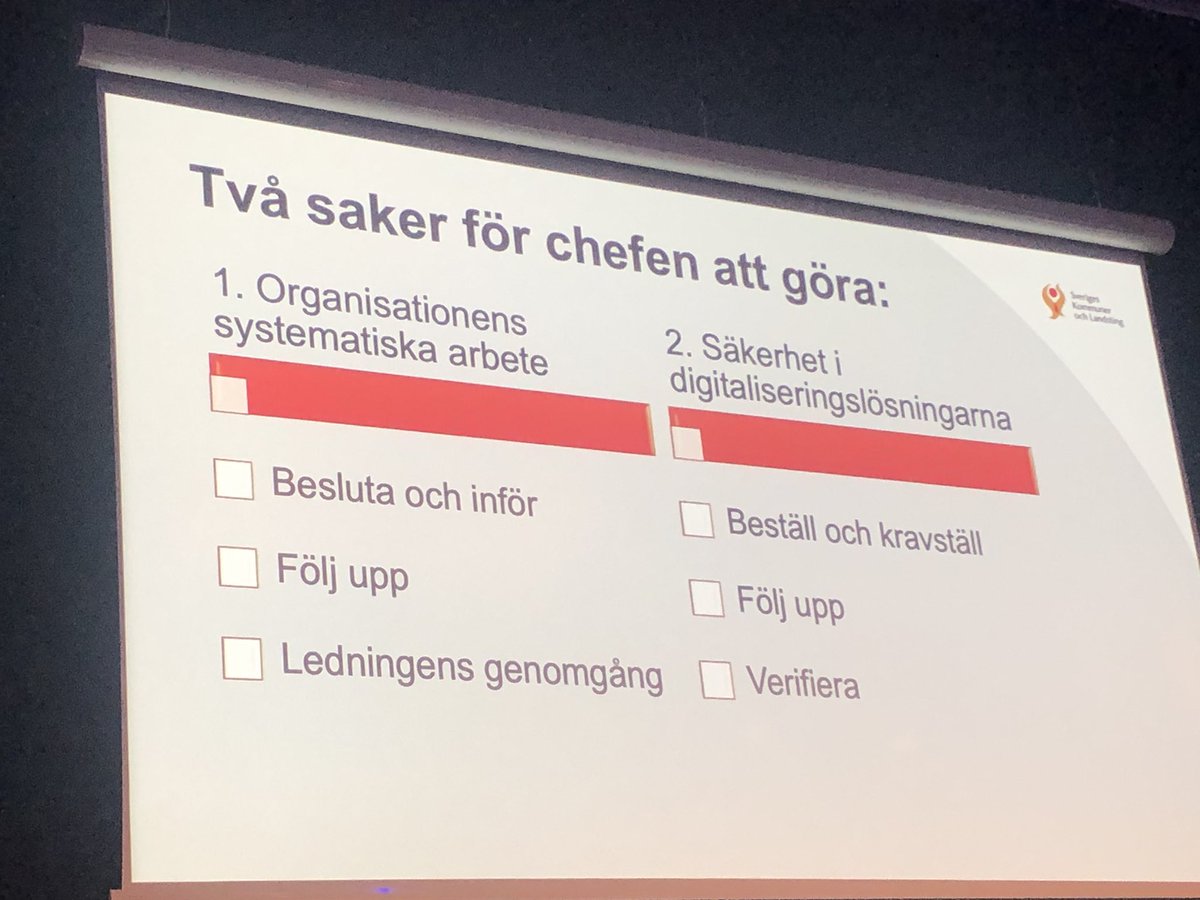 #digigov gå hem och be om en rapportering av er informationssäkerhet och gå igenom den med ledningsgruppen. Se det som en kvalitetsstämpel!