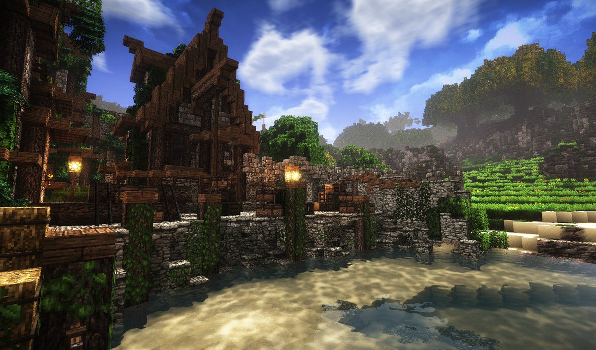 Triliton's tweet image. There will be a little update to my shaders today. Ive increased some light settings, cause imo the shaders were abit too dark. @Minecraft @Glsls #Minecraftshaders #Conquest resourcepack #Myshaders #Trilitonshaders