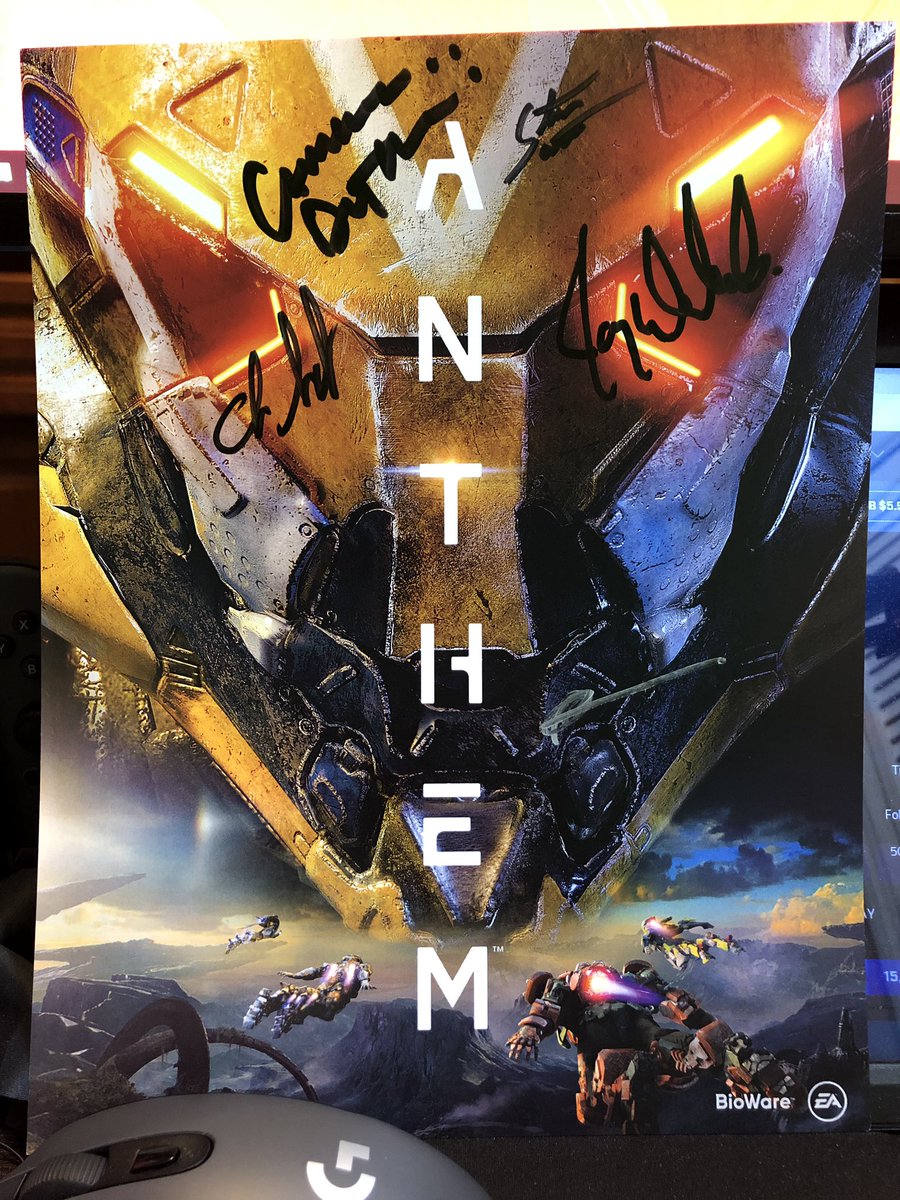 Lupo2theRescue's tweet image. #FREELANCERS! I had the opportunity to meet some of the @anthemgame devs this past weekend at PAX and got this poster signed by them to GIVEAWAY to one of you. All you gotta do is RT this tweet and follow me &amp;amp; @MulehornGaming. Winner will be chosen Monday 4/8. #strongertogether