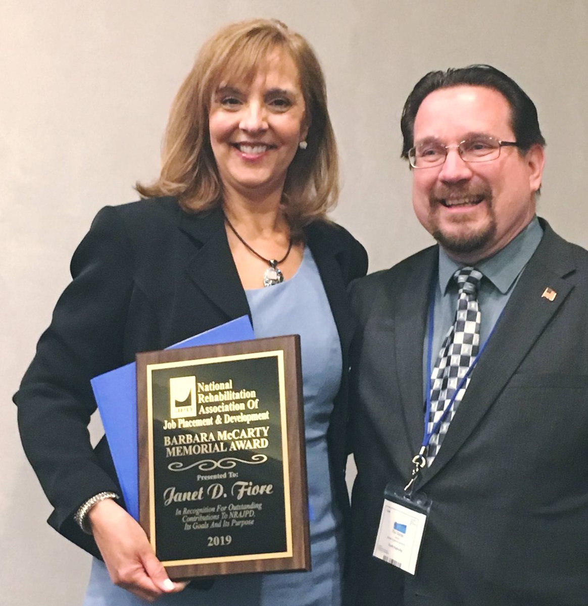 TheSierraGroup's tweet photo. Congratulations Janet Fiore for receiving the Job Placement Award @NationalRehab Summit in Washington, D.C.! #RecruitDisability #CollaborationWorks #ExclusionNeverWorks #PowerOfThePaycheck
@RecruitD @TheSierraGroup @The_SG_Academy https://t.co/6DyxqZ4FNP